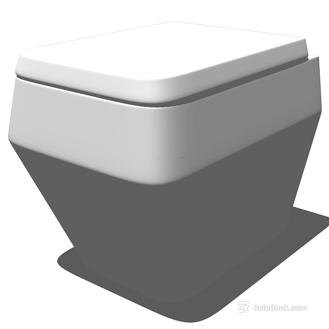 Modern White Toilet With Sleek Minimalist Design And Clean Contemporary Lines 3d model 