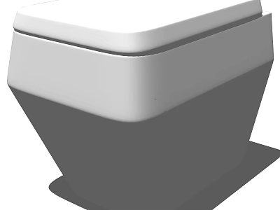Modern White Toilet With Sleek Minimalist Design And Clean Contemporary Lines 3d model
