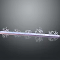 Various Bicycle Models Displayed on a Sleek Platform with Reflections 3d model