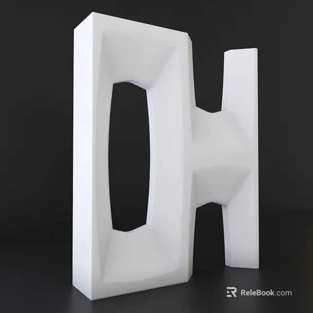 Modern White Geometric Room Divider Design For Interior Space Partition 3d model 