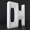 Modern White Geometric Room Divider Design For Interior Space Partition