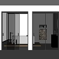 Modern Interior Sliding Doors Design With Frosted Glass And Sleek Metal Frames