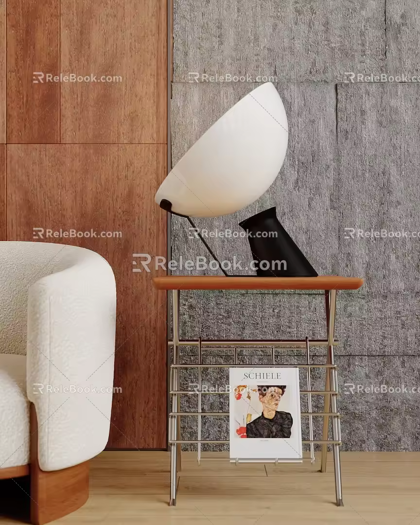 Table lamp table lamp side 3d model