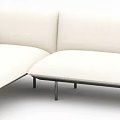 Modern Sectional Sofa With Neutral Upholstery And Different Configurations 3d model