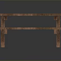 Sturdy Wooden Outdoor Picnic Table With Attached Benches For Garden Use