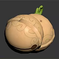 Golden Bells With Curved Patterns Tied By Green Rope On Dark Background