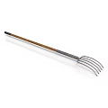 Durable Garden Pitchfork With Wooden Handle And Metal Tines