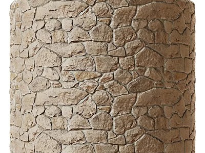 Natural Rough Stone Construction Component With Irregular Pattern And Textured Surface 3d model