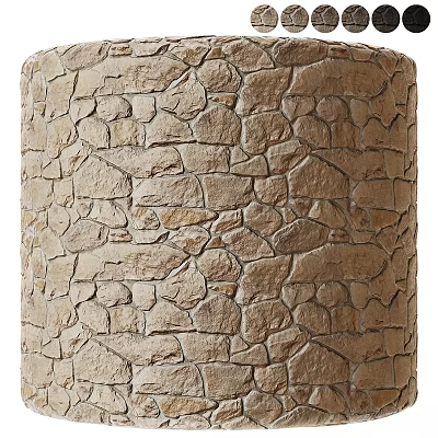 Natural Rough Stone Construction Component With Irregular Pattern And Textured Surface 3d model