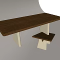 Modern Rectangular Dining Table 3d model