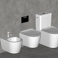 Modern toilet 3d model