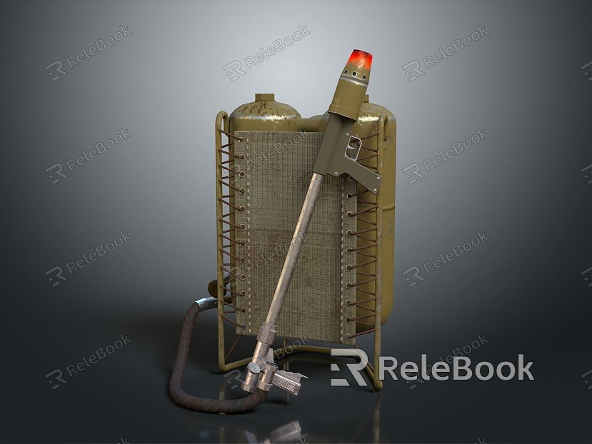 Flame Thrower Flame Gun Homemade Weapon Flamethrower Flame Gun Modern Weapon Hot Weapon Hot Weapon model