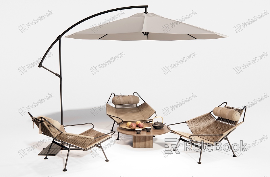 Modern Outdoor Table and Chair Recliner Rattan Leisure Chair Outdoor Chair model