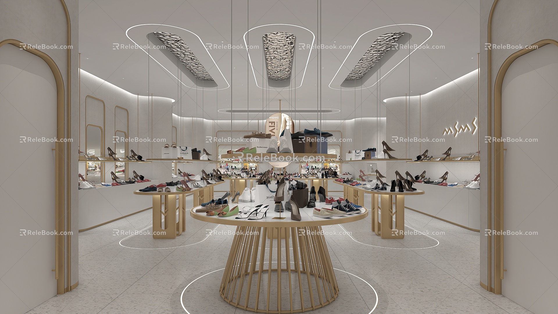 Modern Shoe Store Showroom 3d model