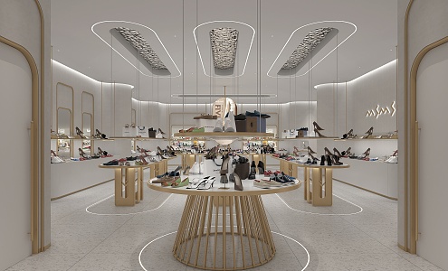 Modern Shoe Store Showroom 3d model