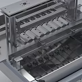 Industrial Equipment With Metal Frame Conveyor Belt And Mechanical Components