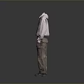 Stylish Hooded Plaid Shirt And Brown Patch Pants For Daily Casual Wear