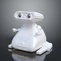 White Desktop Smart Robot With Camera Eyes And Movable Arms For Computer Users