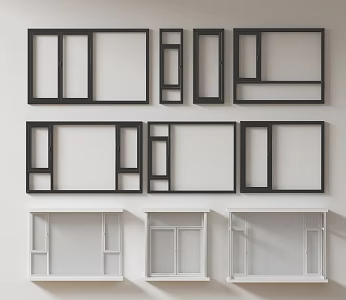 Modern windows combination windows glass windows floor-to-ceiling windows balcony windows bay windows bedroom windows sliding windows casement windows doors and windows 3d model