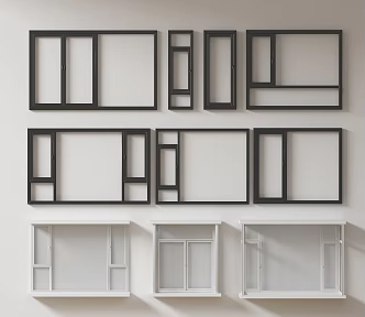 Modern windows combination windows glass windows floor-to-ceiling windows balcony windows bay windows bedroom windows sliding windows casement windows doors and windows 3d model