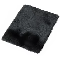 Black Fluffy Square Rug with Soft Plush Texture and Luxurious Appearance 3d model