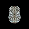 Stylish Floral Pattern Cap With White And Brown Design For Fashionable Look