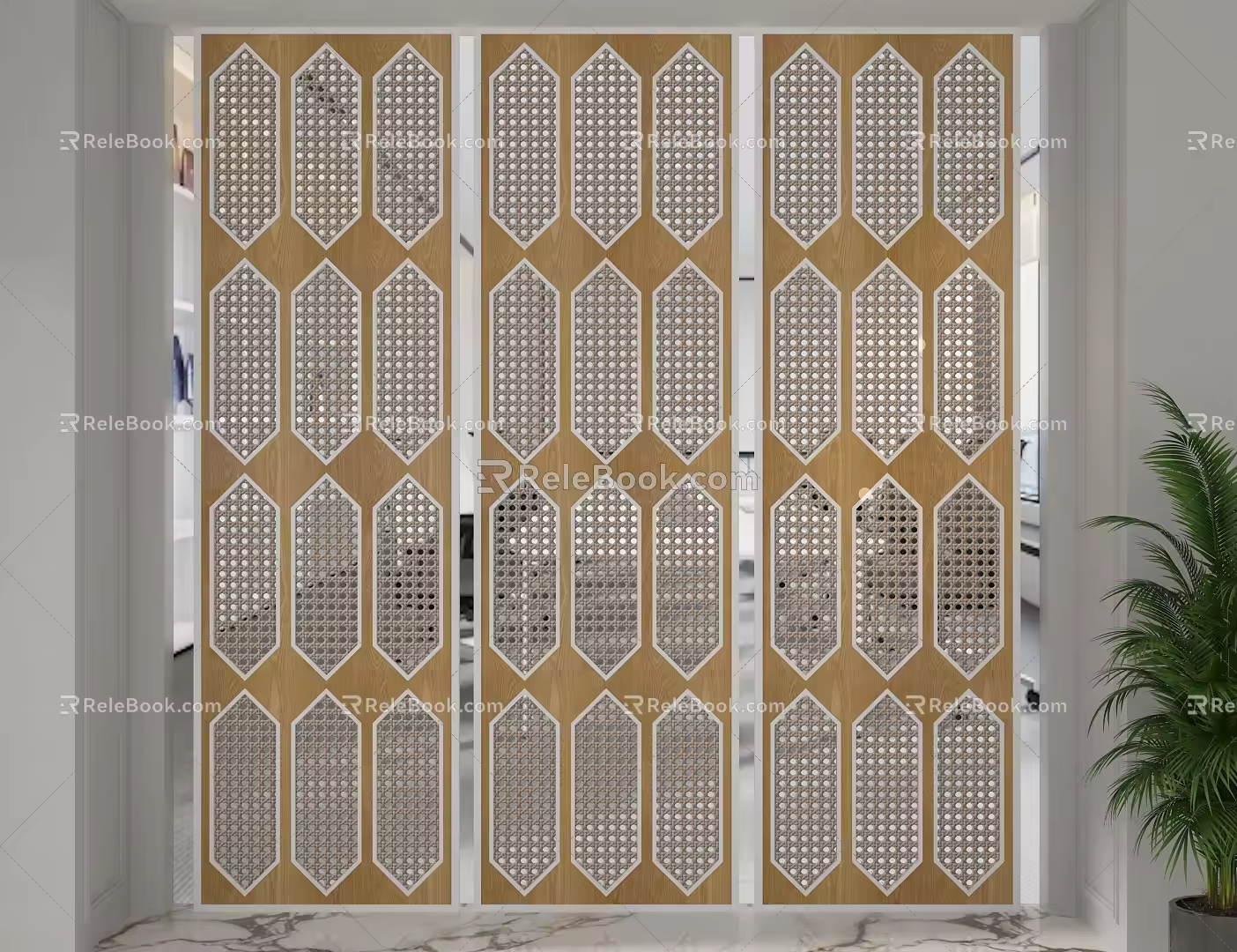 Screen partition 3d model