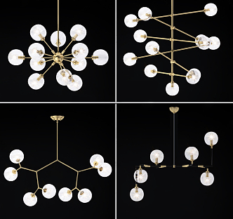 Modern chandelier 3d model