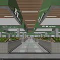 Supermarket Fresh Food with Fresh Meat Counters and Vegetable Stalls in Bright Clean Organized Space