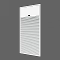 White Vertical Window Blinds With Adjustable Control For Home Interior Design 3d model
