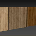 Wooden Decorative Components With Wall Paneling Various Grain Patterns And Sphere Decoration 3d model
