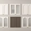 Diverse Style Cabinet Doors Featuring White Dark Brown And Glass Insert Designs