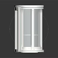 Modern Kitchen Transparent Cylindrical Storage Jar With Metal Frame And Glass Body