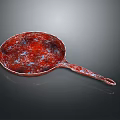Rusty Red Frying Pan With Handle For Daily Kitchen Cooking Utensil