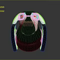Game Movie Character Wearing Futuristic Black And White Geometric Helmet Design