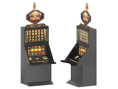 Classic Entertainment Appliances Vintage Slot Machines With Retro Design And Colorful Displays 3d model