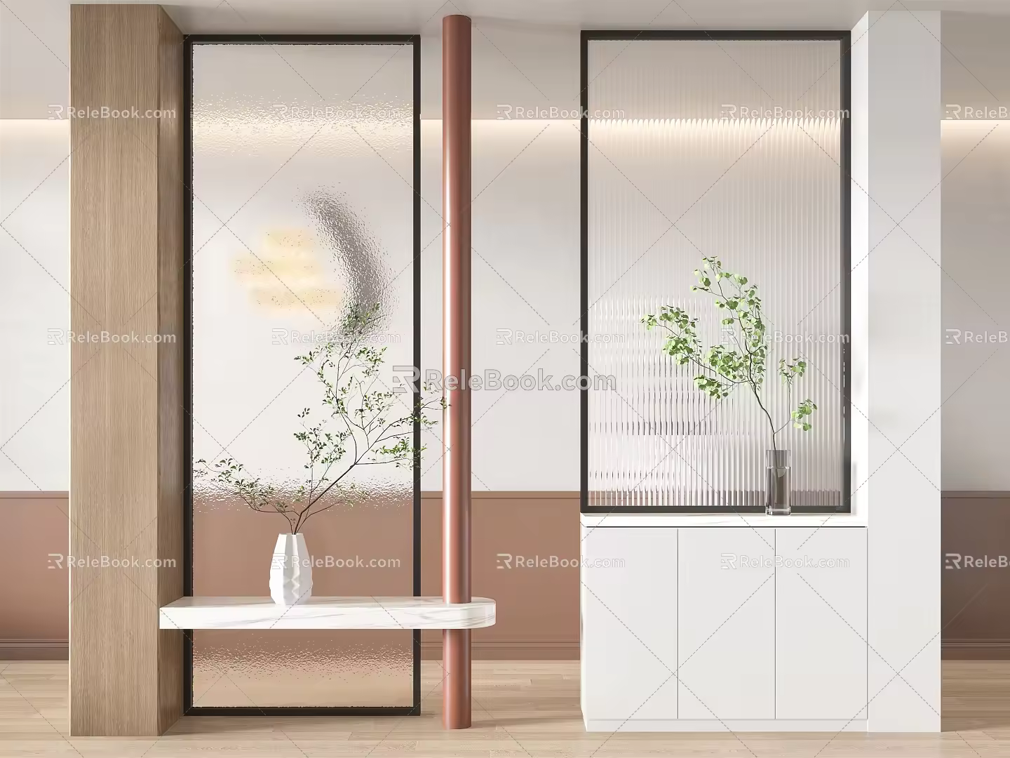 Modern partition porch partition 3d model
