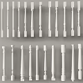 Various Designed White Balusters With Classic And Modern Design Elements For Home