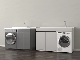modern washing machine cabinet washing machine 3d model
