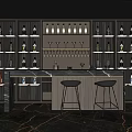 Modern Wine Cellar Interior Design With Rows Of Wine Bottles Wine Racks And Bar Stools