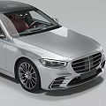 Silver Luxury Sedan With Modern Sleek Body Design Red Leather Seats And Stylish Wheels