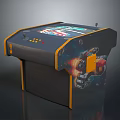 Arcade Gaming Machine With Colorful Screen Control Joystick And Mechanical Character Design