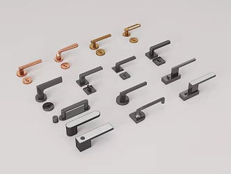 Door Lock Door Handle Kitchen and Bathroom Door Lock Bedroom Door Lock Minimalist Door Lock 3d model