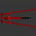 Red Car Lifting Crane With Stable Base And Hanging Hook