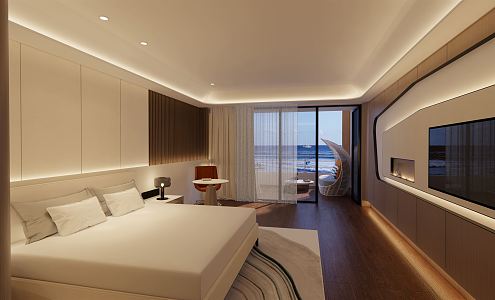 Hotel Rooms Modern Rooms 3d model