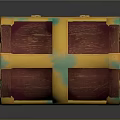 Ornate Red And Gold Treasure Chest With Shiny Metallic Accents And Glossy Finish