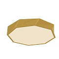 Modern Golden Polyhedral Ceiling Light With Geometric Design And Cream Illumination