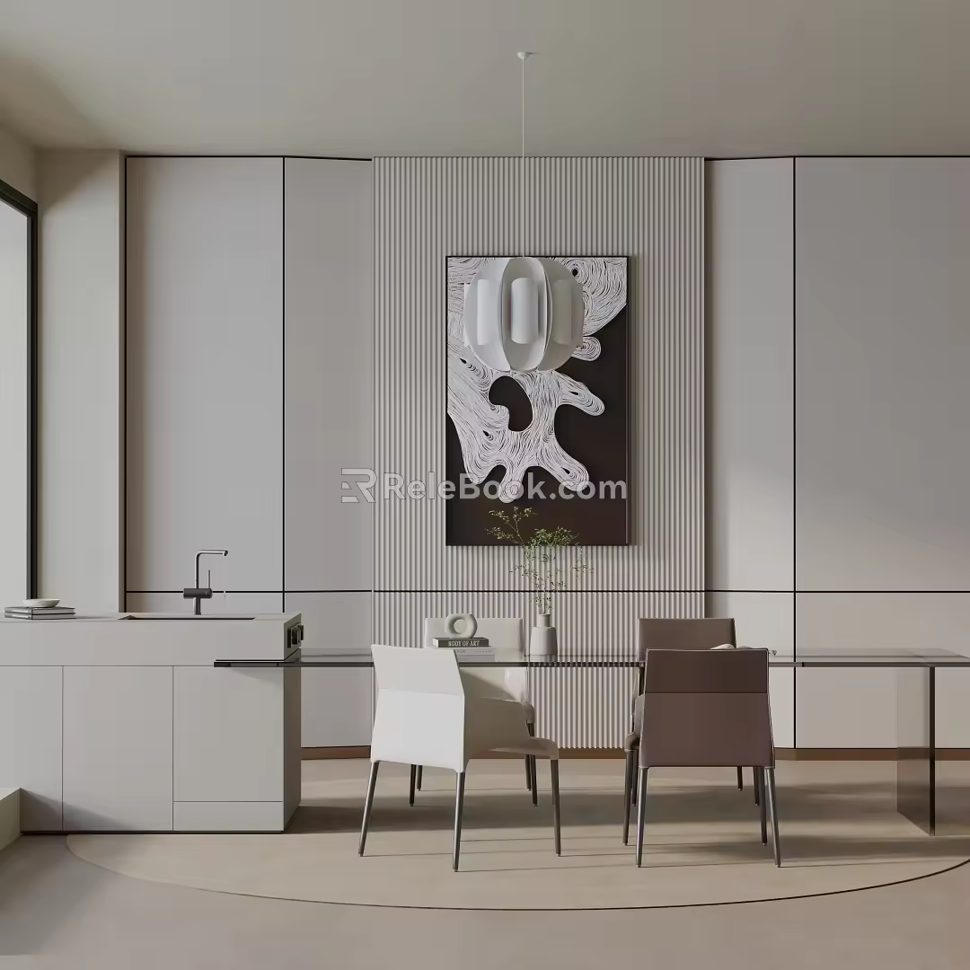 Modern table combination 3d model