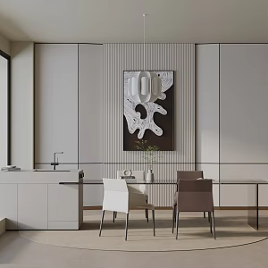 Modern table combination 3d model