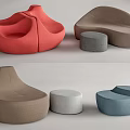 Upholstered Bean Bag Chairs In Modern Design With Various Colors And Shapes